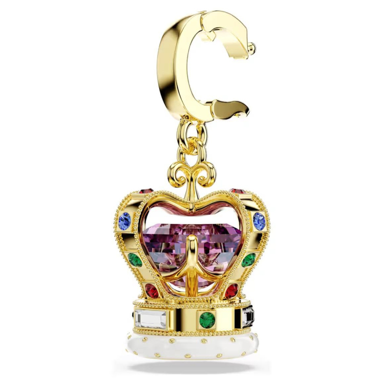 Minions Crown charm Mixed cuts, Multicolored, 18K gold finish